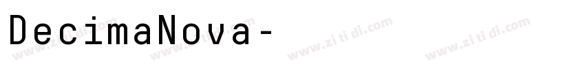 DecimaNova字体转换