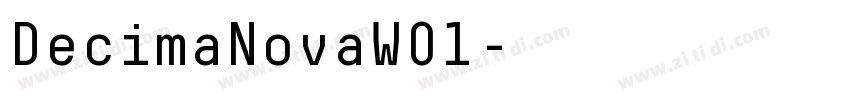 DecimaNovaW01字体转换