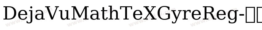 DejaVuMathTeXGyreReg字体转换