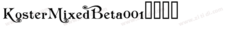 KosterMixedBeta001字体转换