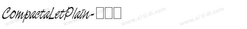 CompactaLetPlain字体转换