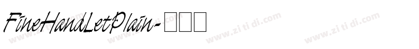 FineHandLetPlain字体转换