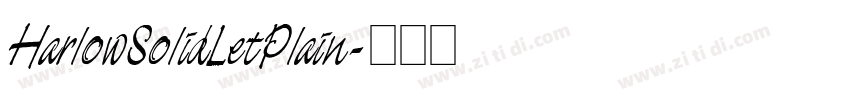 HarlowSolidLetPlain字体转换