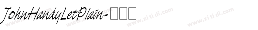 JohnHandyLetPlain字体转换