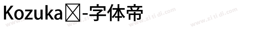 Kozuka规字体转换