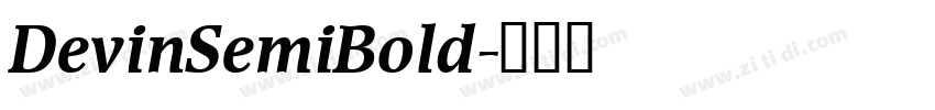 DevinSemiBold字体转换