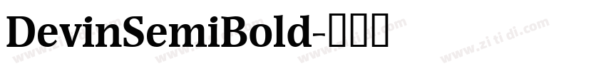 DevinSemiBold字体转换