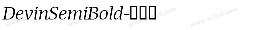 DevinSemiBold字体转换