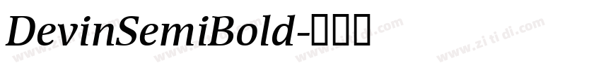 DevinSemiBold字体转换
