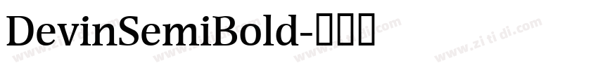 DevinSemiBold字体转换