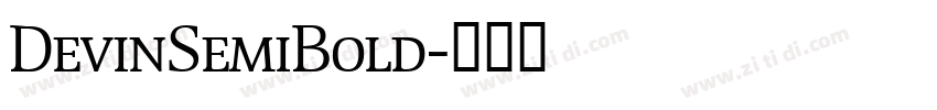 DevinSemiBold字体转换