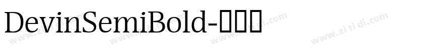 DevinSemiBold字体转换