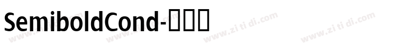 SemiboldCond字体转换