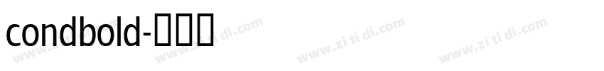 condbold字体转换