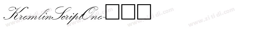KremlinScriptOne字体转换