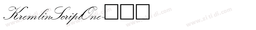 KremlinScriptOne字体转换