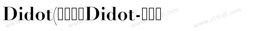 Didot(标准原版Didot字体转换