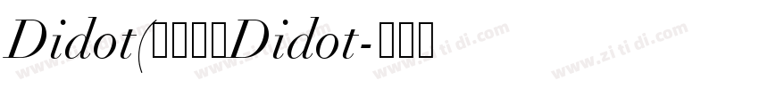 Didot(标准原版Didot字体转换