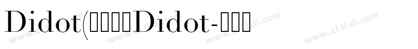 Didot(标准原版Didot字体转换