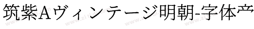 筑紫Aヴィンテージ明朝字体转换