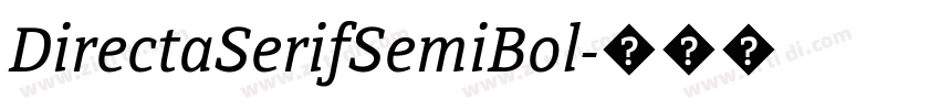 DirectaSerifSemiBol字体转换