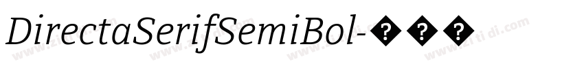 DirectaSerifSemiBol字体转换