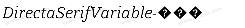 DirectaSerifVariable字体转换