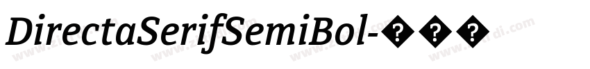 DirectaSerifSemiBol字体转换