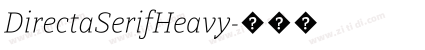 DirectaSerifHeavy字体转换