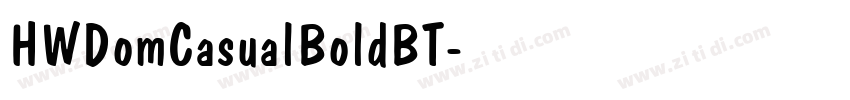 HWDomCasualBoldBT字体转换