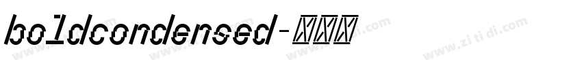 boldcondensed字体转换