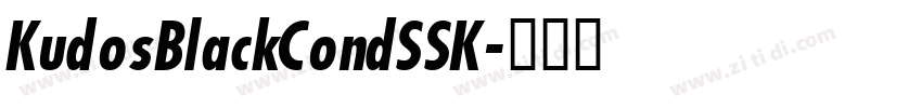 KudosBlackCondSSK字体转换