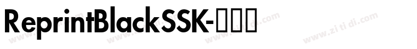 ReprintBlackSSK字体转换