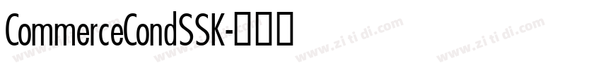 CommerceCondSSK字体转换