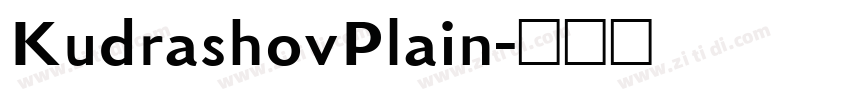 KudrashovPlain字体转换