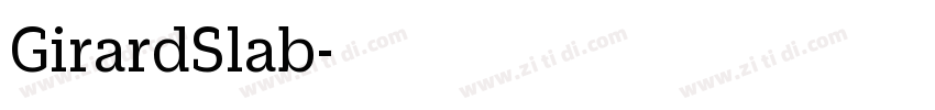 GirardSlab字体转换
