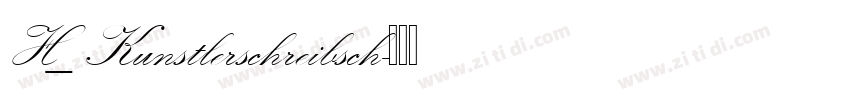 H_Kunstlerschreibsch字体转换