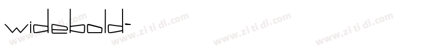 widebold字体转换