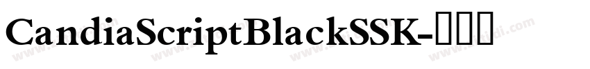 CandiaScriptBlackSSK字体转换 CandiaScriptBlackSSK字体转换