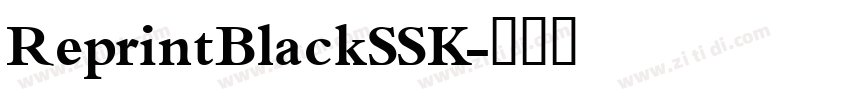 ReprintBlackSSK字体转换