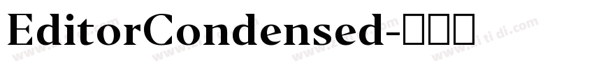 EditorCondensed字体转换
