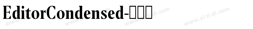 EditorCondensed字体转换