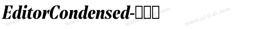 EditorCondensed字体转换