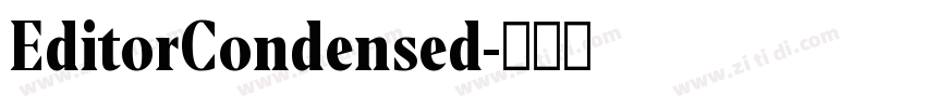 EditorCondensed字体转换