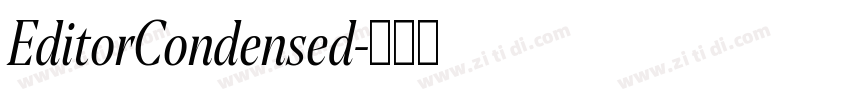 EditorCondensed字体转换