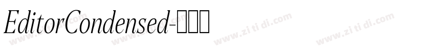 EditorCondensed字体转换