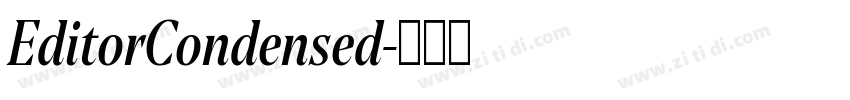EditorCondensed字体转换