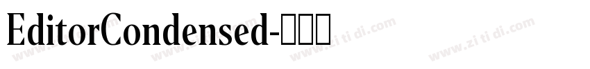 EditorCondensed字体转换