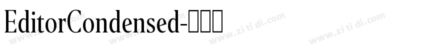 EditorCondensed字体转换