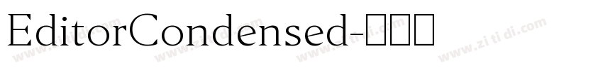 EditorCondensed字体转换